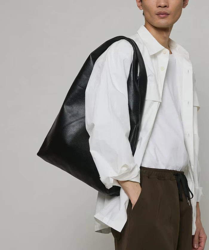 Triangle Leather Marche Bag