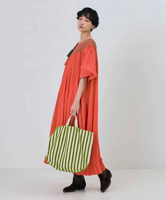 India Colored Smocked Balloon Dress