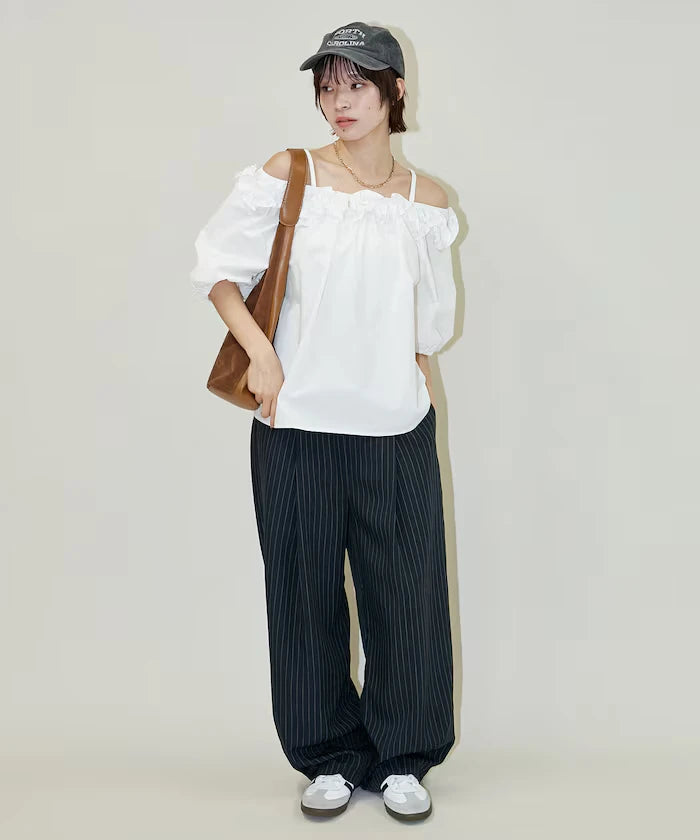 Frill Off-Shoulder Blouse Limited Edition