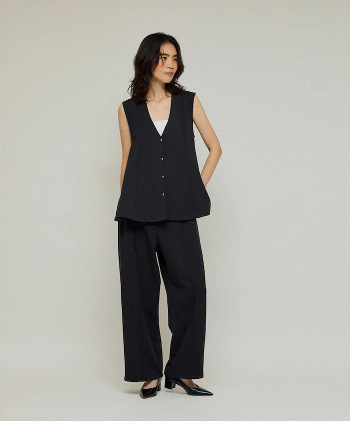 Peplum Silhouette V-Neck Gilet / Vest