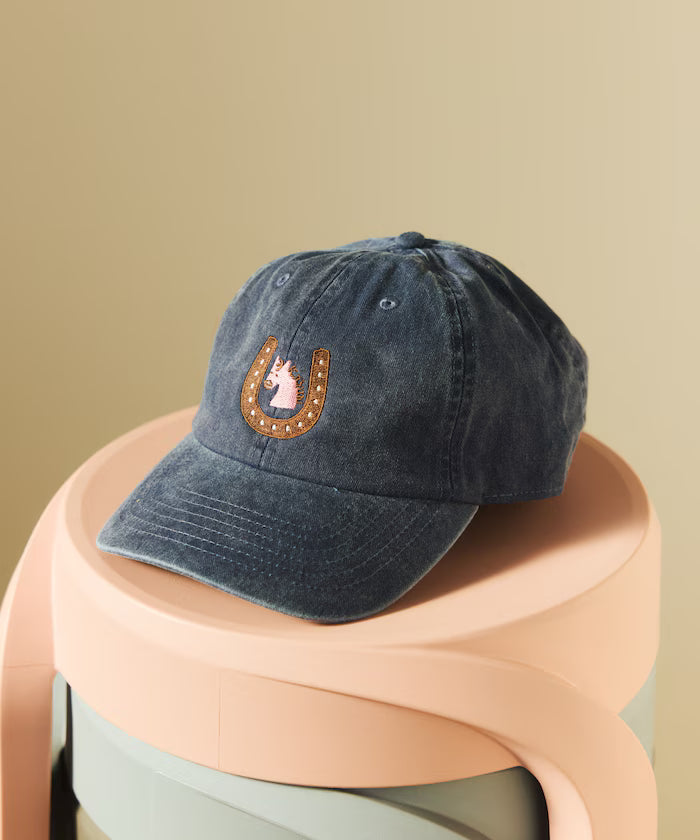 TOYAMEG Kaiun Horse Cap One Point Pigment Embroidery Cap