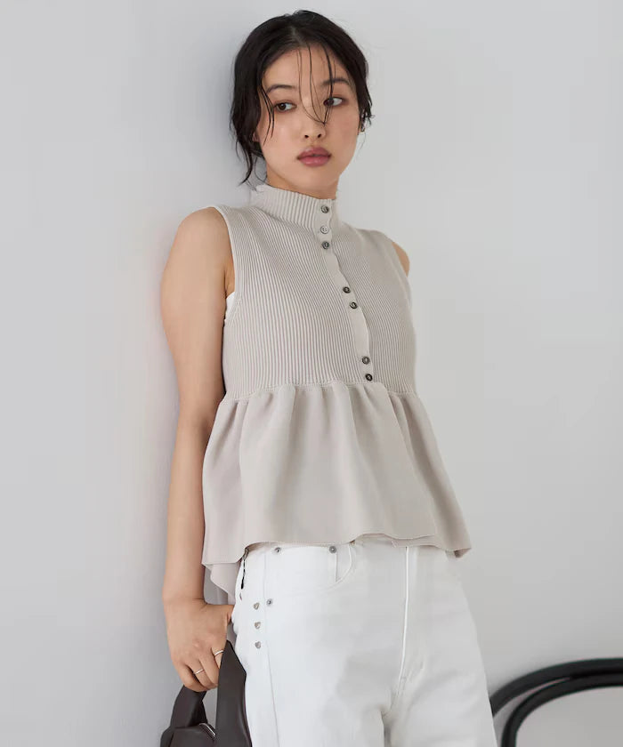 Japan Made Whole Garment Peplum Vest