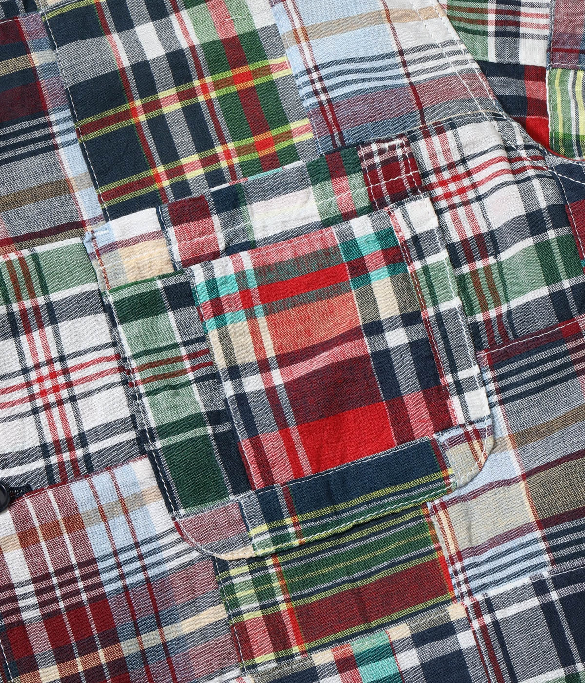 Madras Check Patchwork Open Shirt