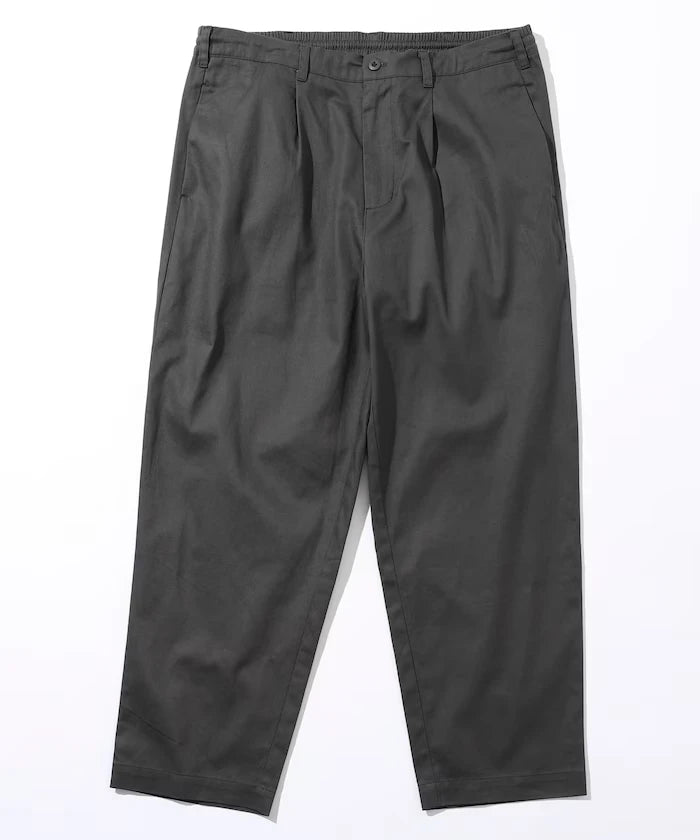 Wide Silhouette Drawstring Chino Pants / Tapered Silhouette Easy Chino Pants