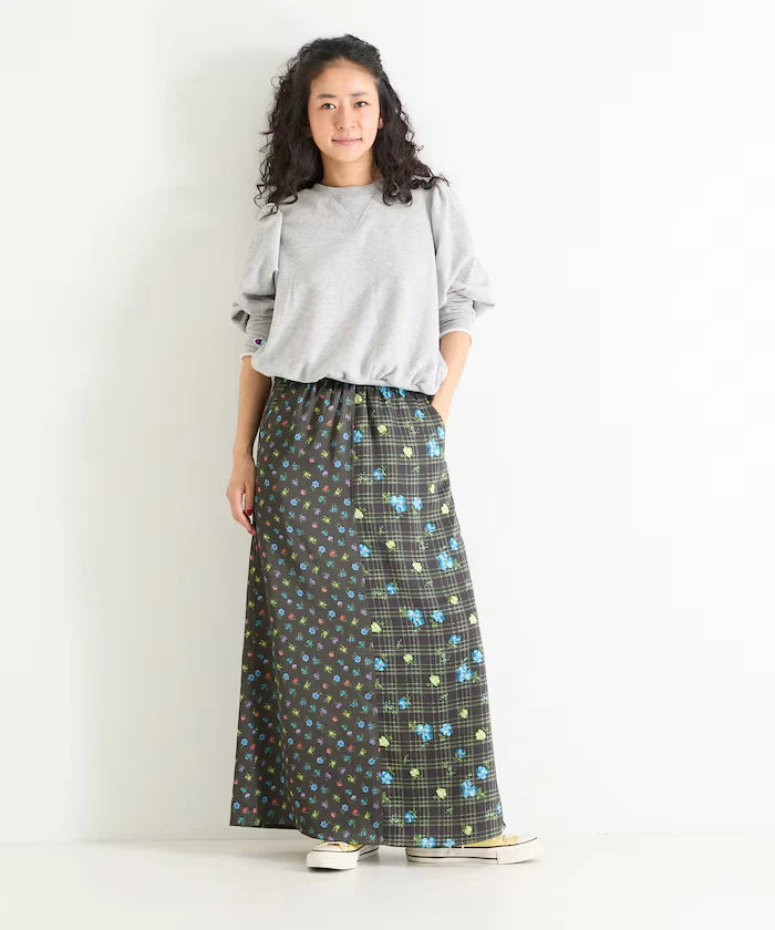 Floral Satin Skirt