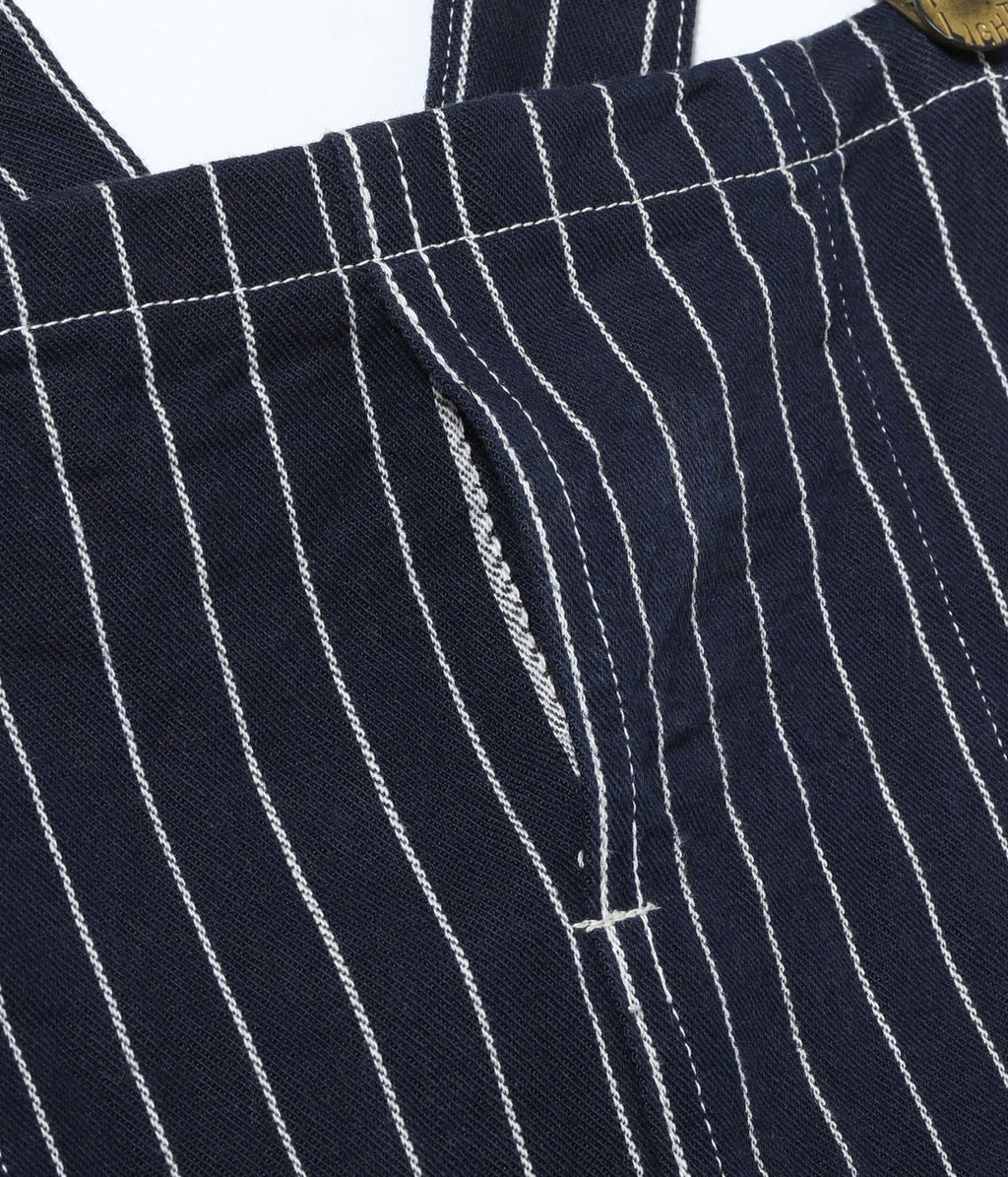 HEADLIGHT 8oz. SPECIAL WOVEN STRIPE DENIM LOW BACK OVERALLS