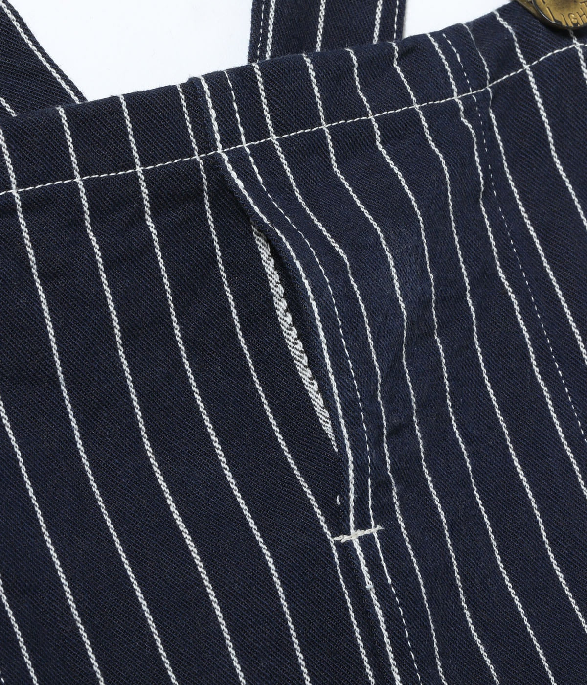 HEADLIGHT 8oz. SPECIAL WOVEN STRIPE DENIM LOW BACK OVERALLS