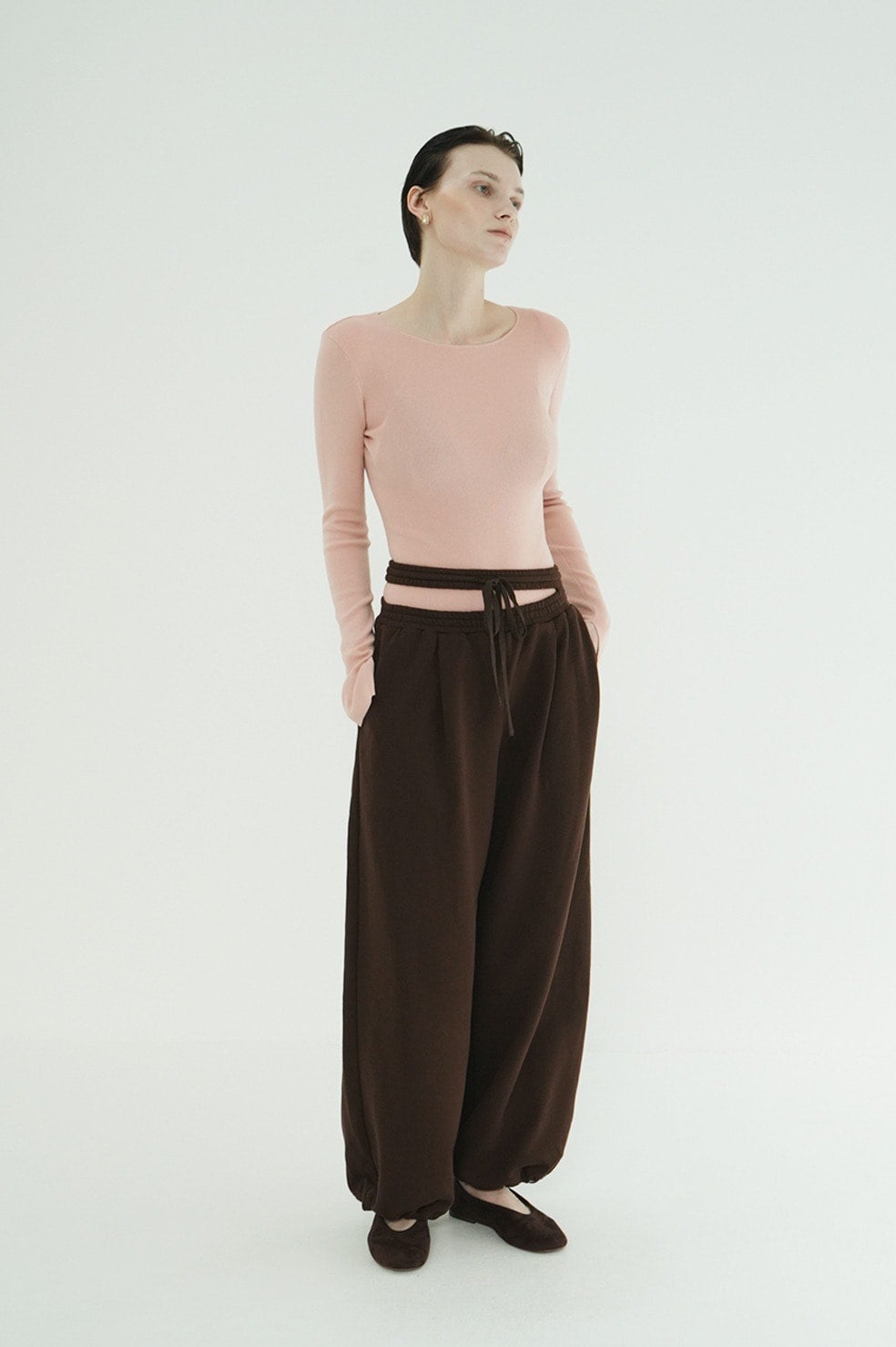 SLASH WAIST SWEAT PANTS