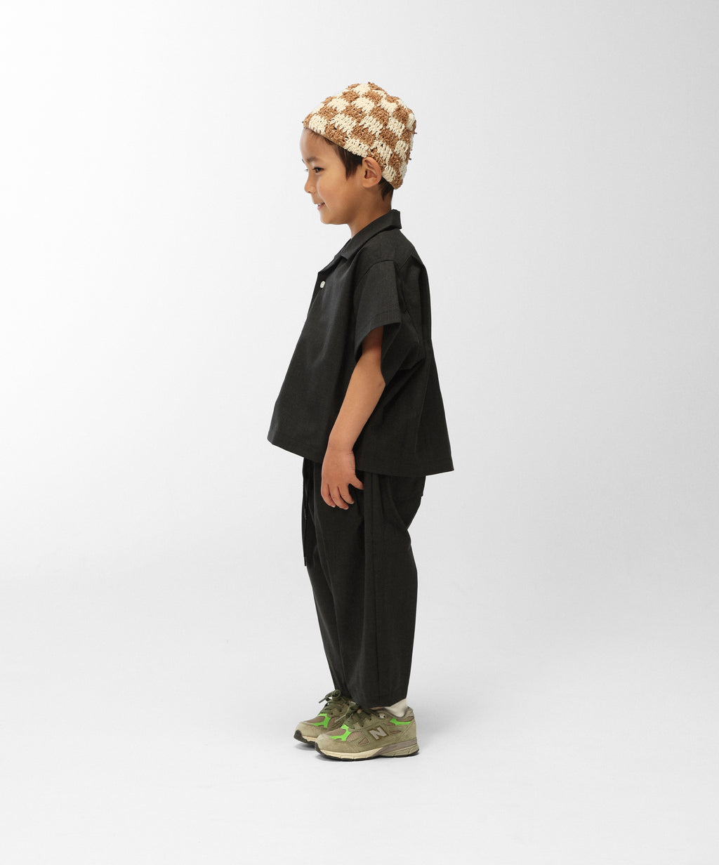 kids overshirt short sleeve anthracite