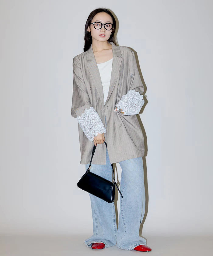 Lace Cuff Tailored Jacket