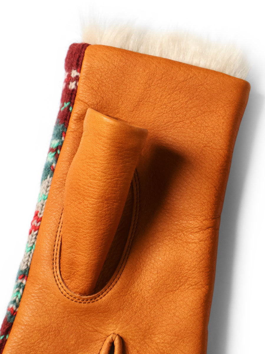 Leather x Fair Isle Gloves