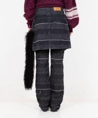 Scratch Flare Denim Pants