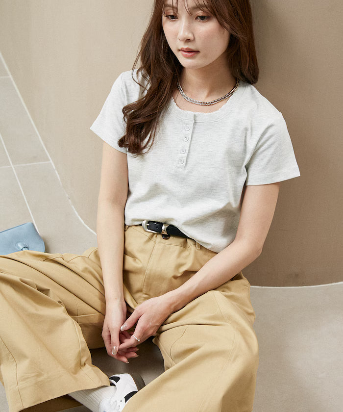 Picot Race Henry Neck T-Shirt Limited Edition