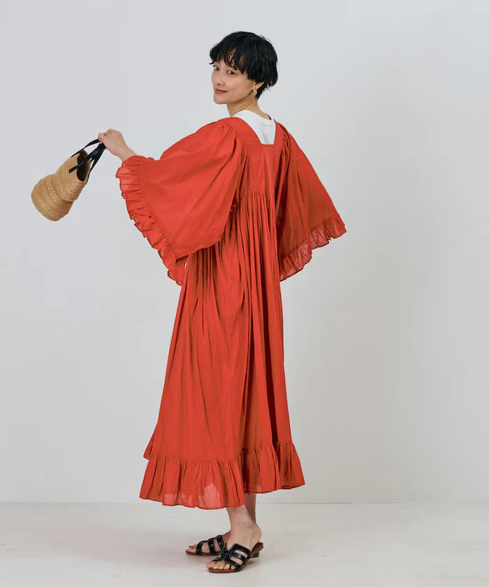 India Square Neck Frilled Dress