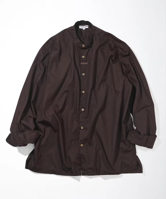 Broadcloth Band Collar Shirt