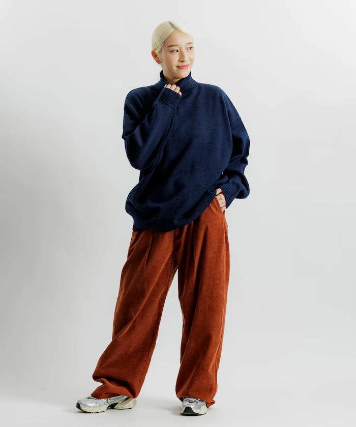 Relaxed Fit Easy Care Washable Turtleneck Knit
