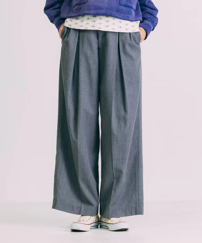 Tuck Wide Slacks Pants