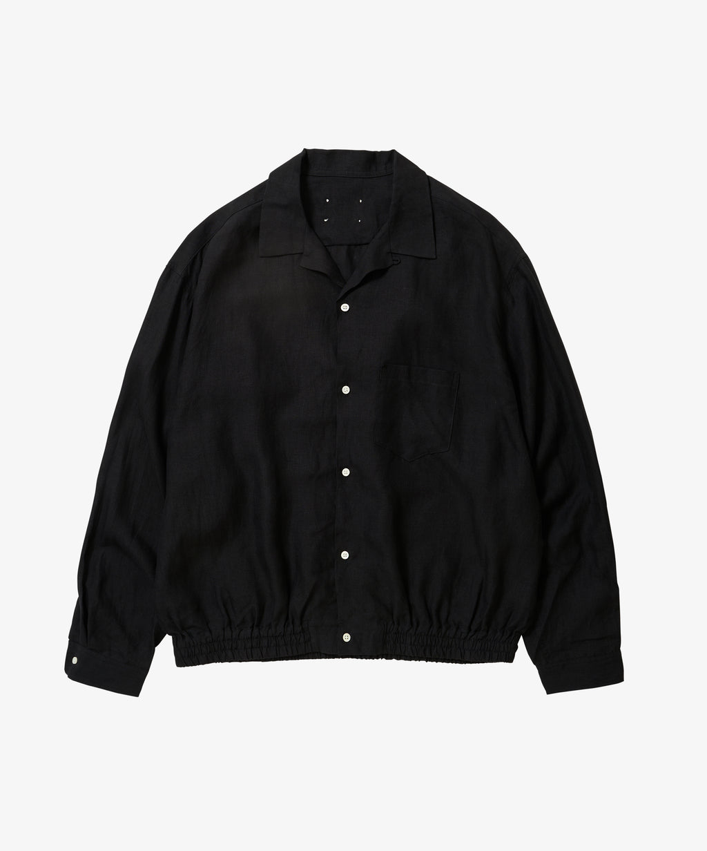 ribbed shirts linen black
