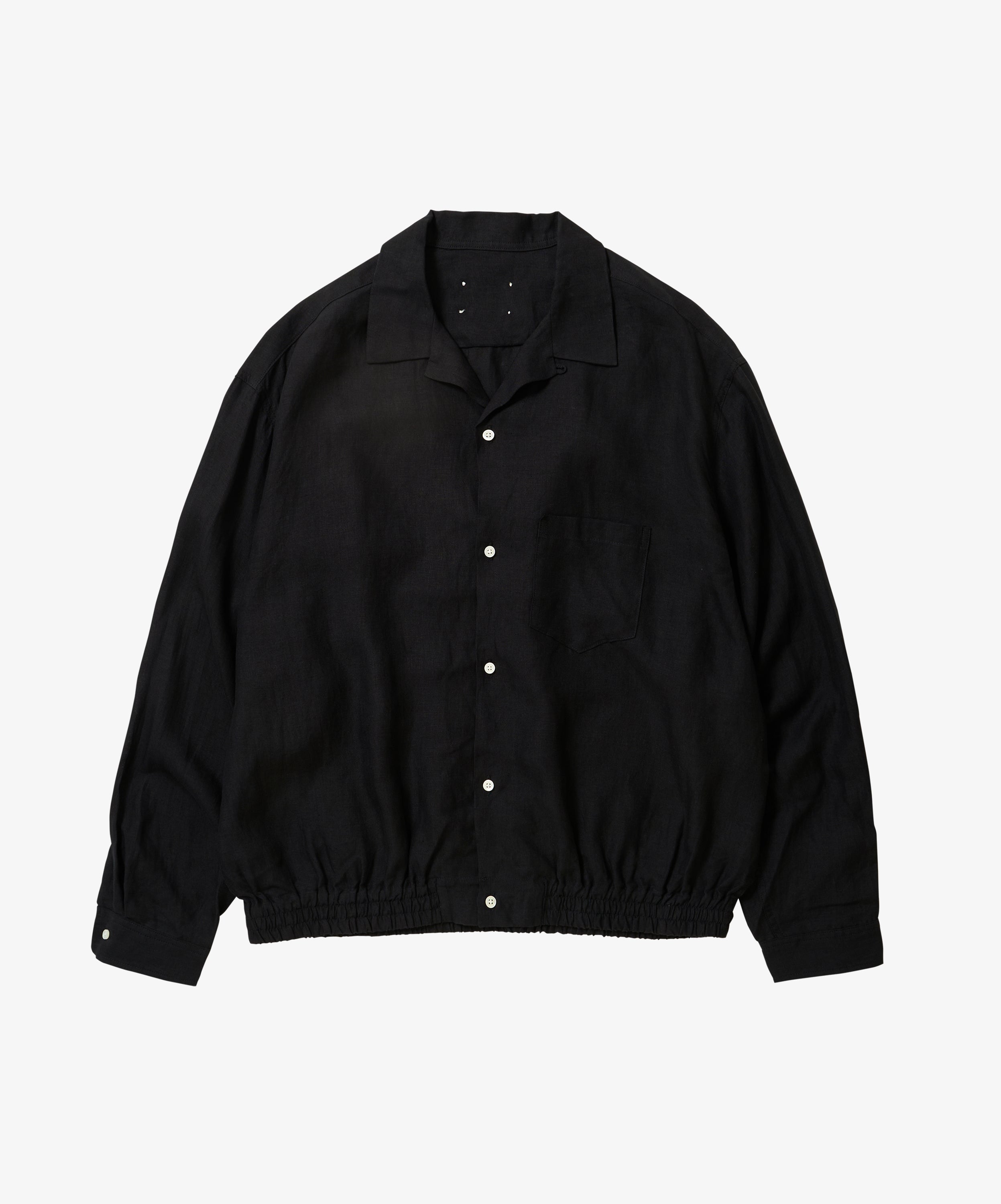ribbed shirts linen black