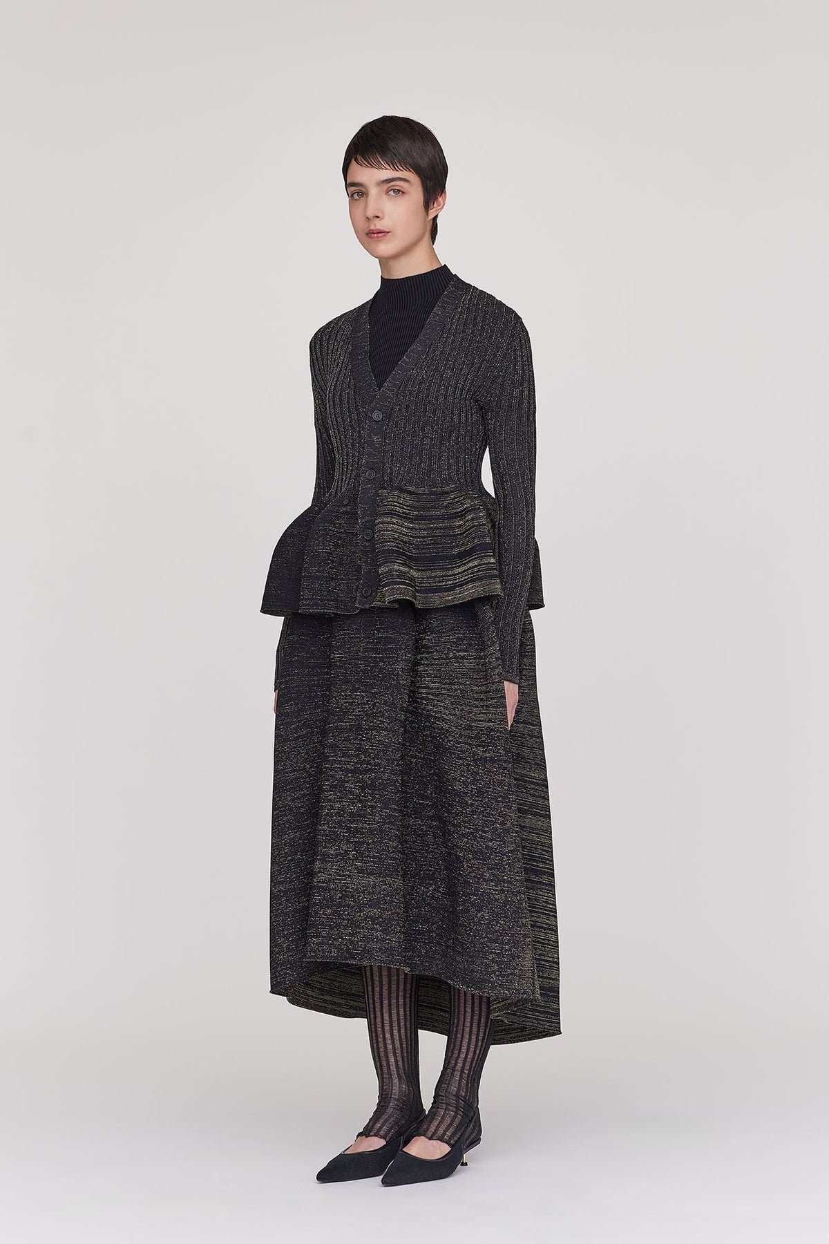 POTTERY GLITTER ROUNDED HEM SKIRT