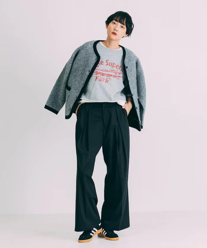 Tuck Wide Slacks Pants