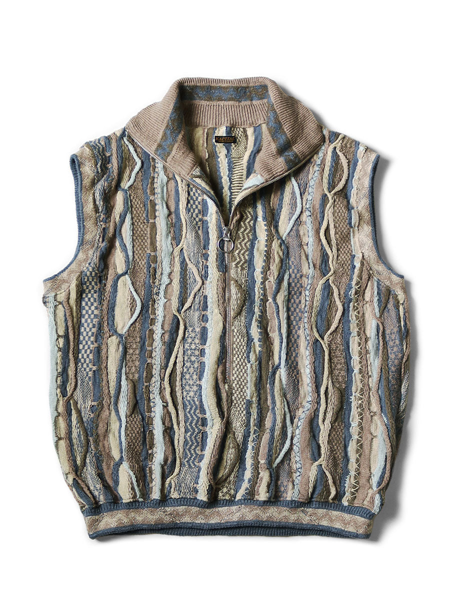 7G Knit GAUDY Half ZIP Vest