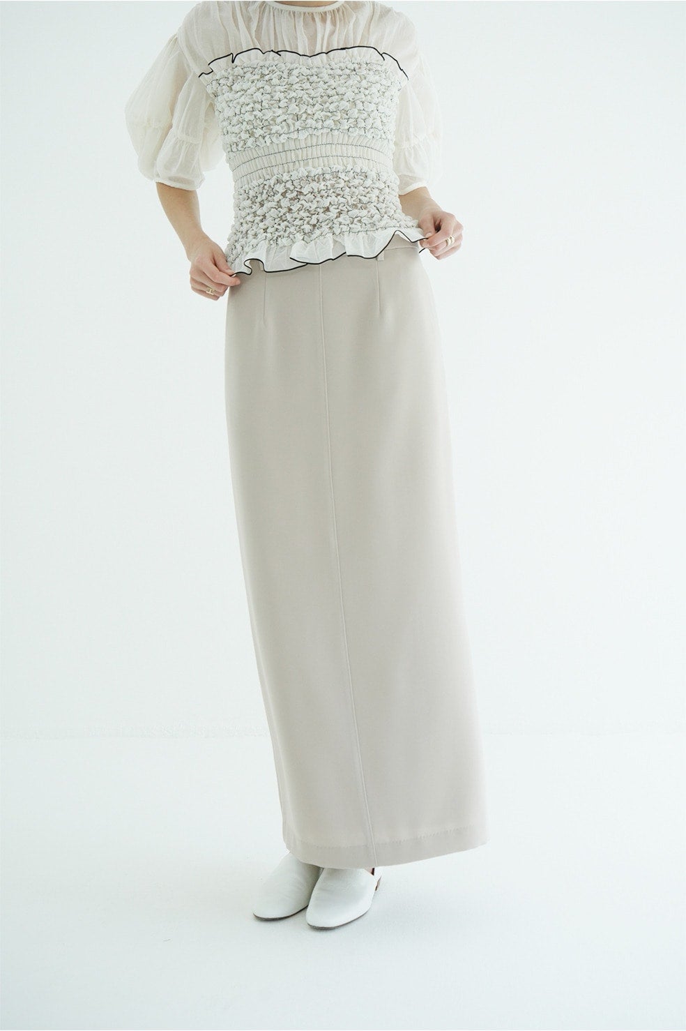 2WAY ADJUST DOUBLE WEAVE SKIRT