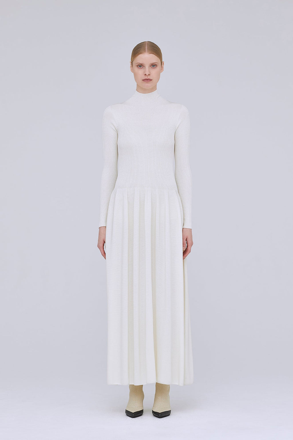 SILK LONG SLEEVE DRESS