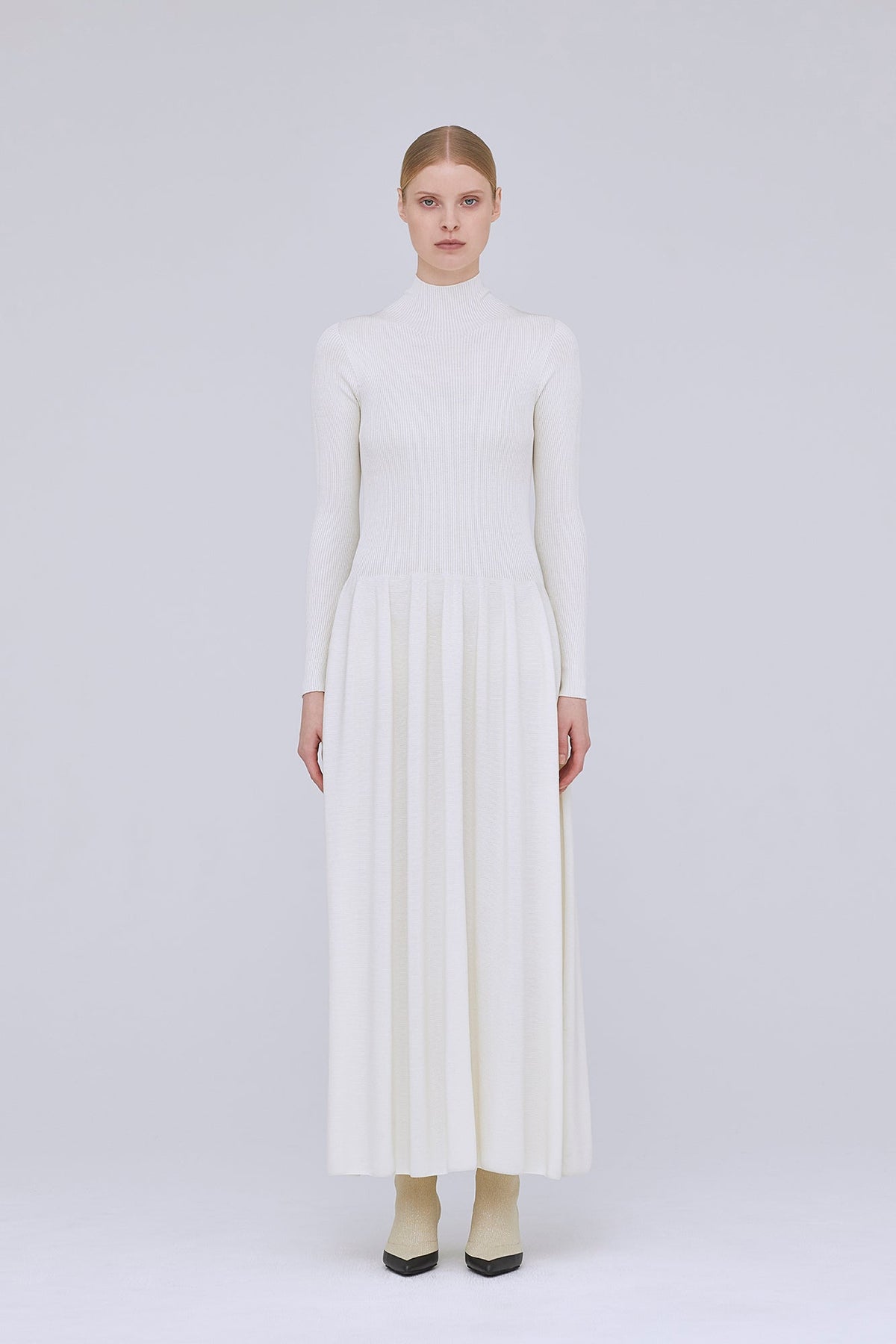 SILK LONG SLEEVE DRESS