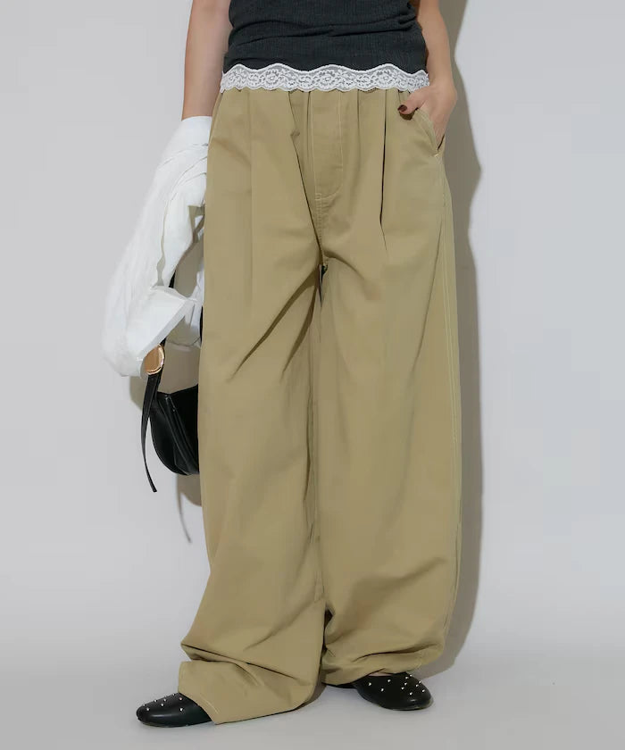 LOVE POP STUDIO Tuck Curve Pants Limited Edition