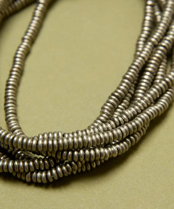 Disk Type Metal Beads Long Necklace 140cm