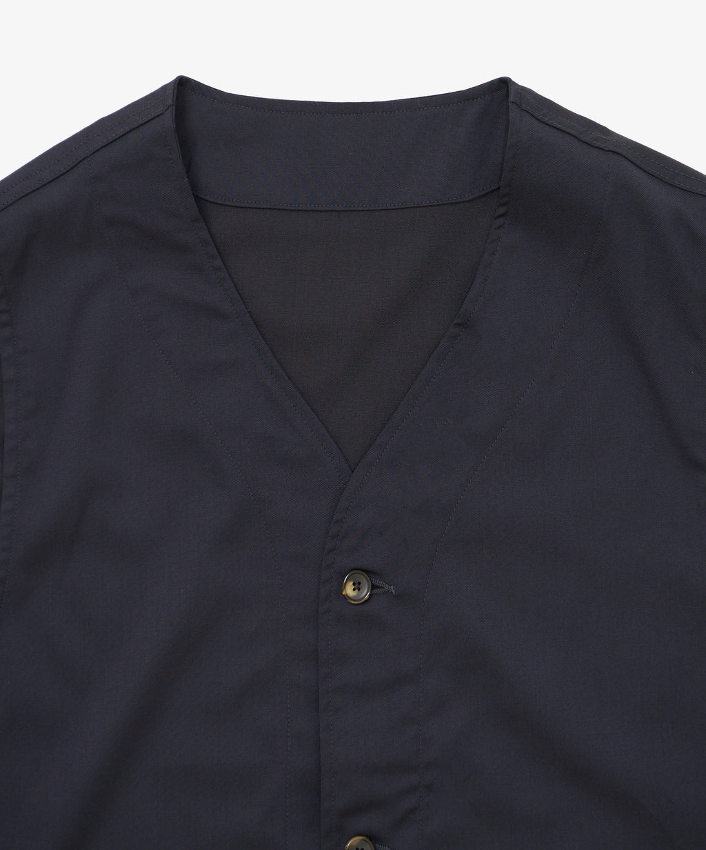 gilet navy twill