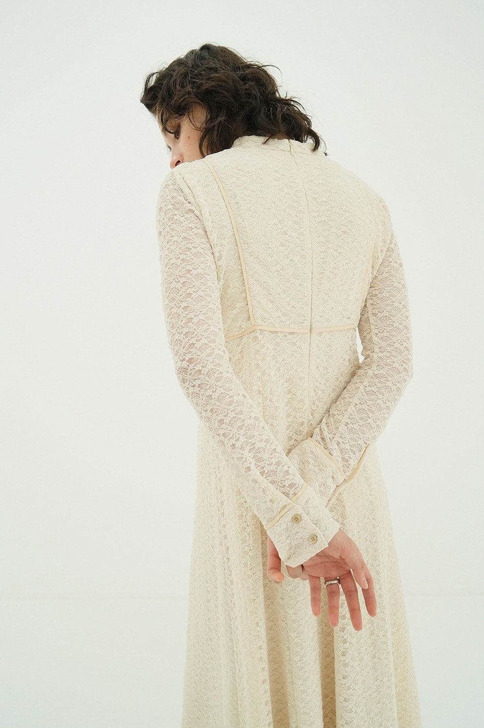 PIPING LINE LACE ONE PIECE