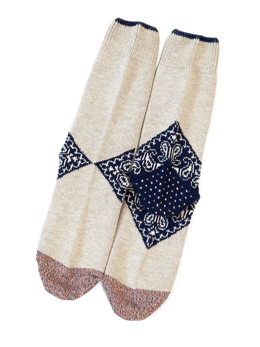 96pcs Heel Paisley Bandana Socks