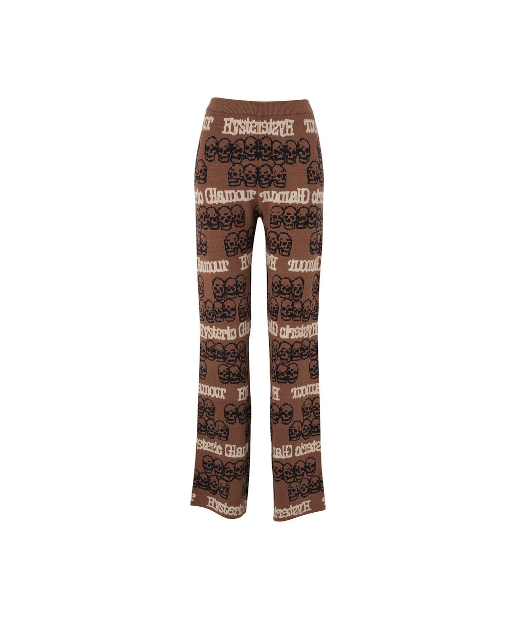SKULL STRIPE Jacquard Pants