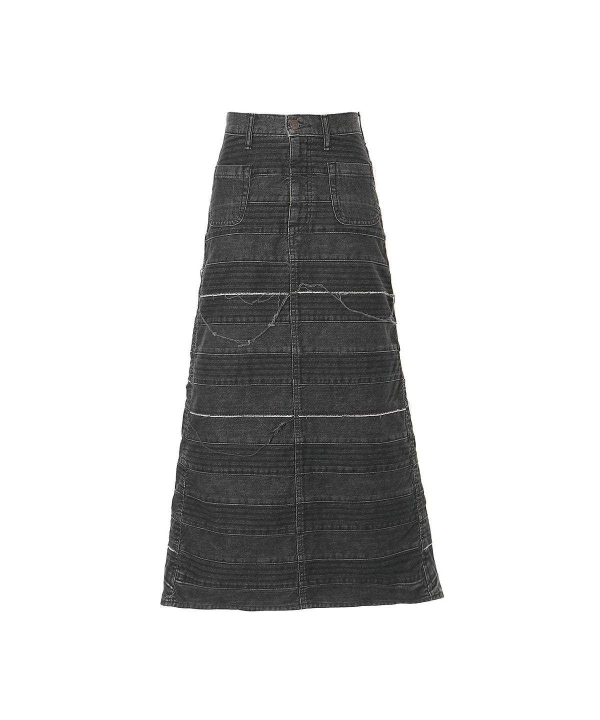 Scratch Long Denim Skirt