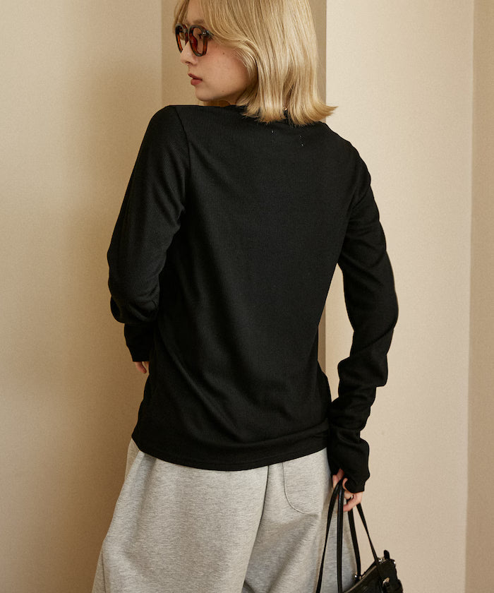 Layered-style V-neck cardigan limited edition
