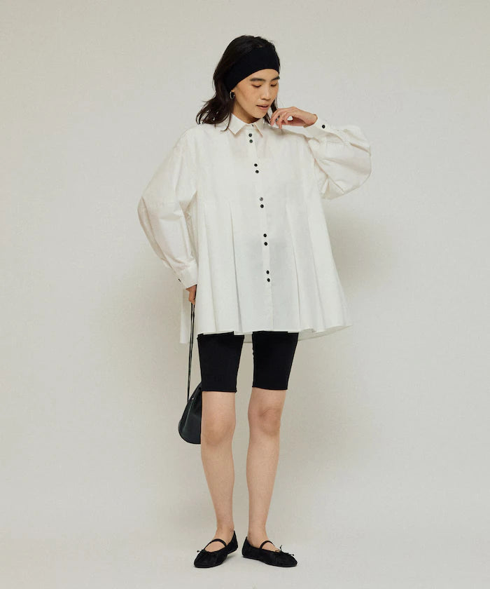 Box Stack Balloon Sleeve Long Sleeve Shirt