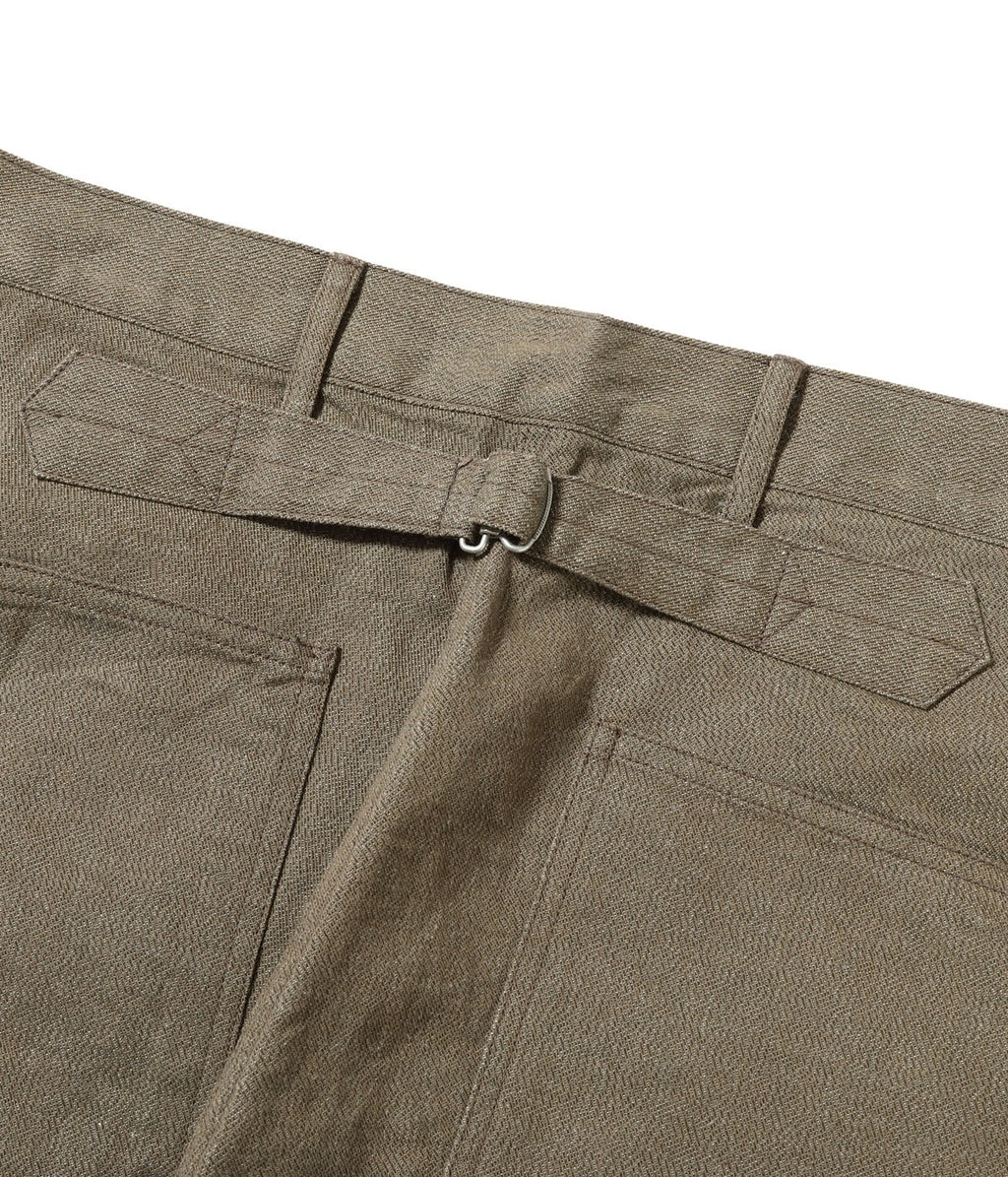 TROUSERS, WORKING, BROWN DENIM