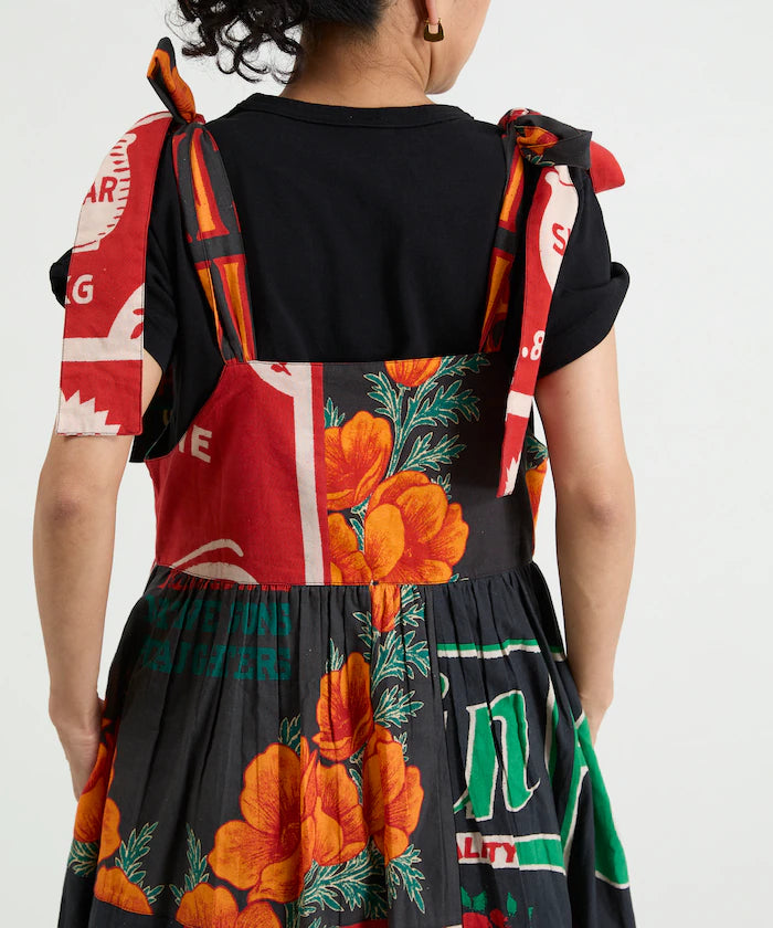 India FEEDBAG Print Shoulder Ribbon Camisole Dress