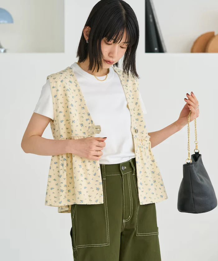 Peplum Gathered Vest <Set Up Compatible>