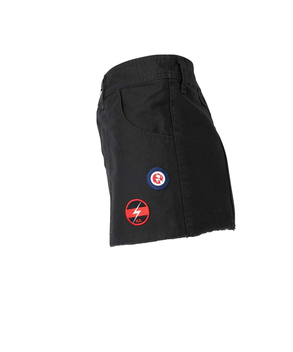 Noise Patch Military Low Rise Mini Skirt