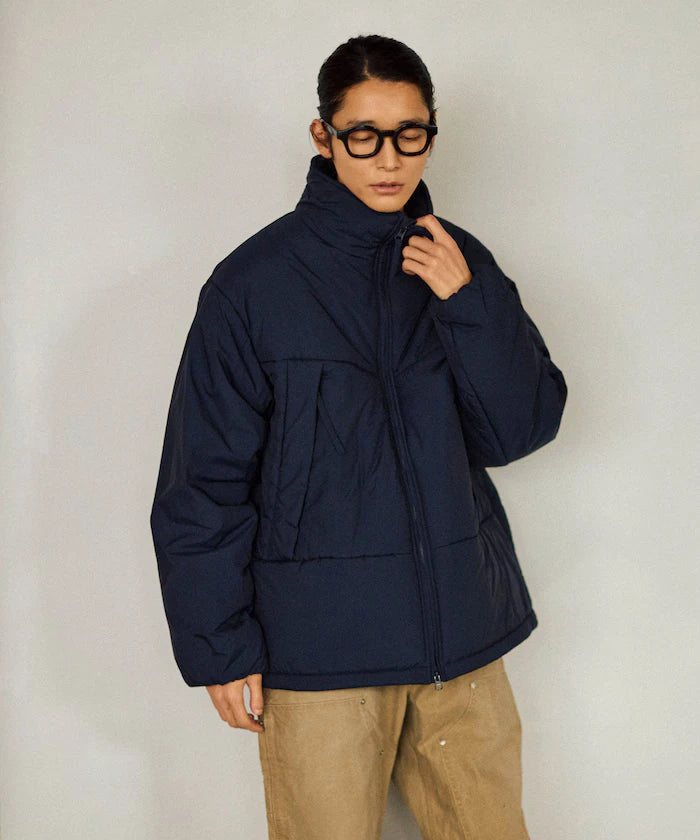 PRIMALOFT PUFF JACKET / Primaloft Stand Collar Puff Jacket / Insulated Blouson
