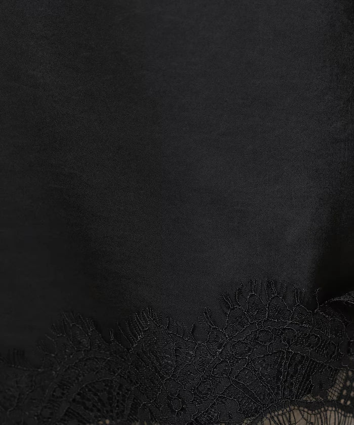 Lace Contrast Vintage Satin Camisole Top