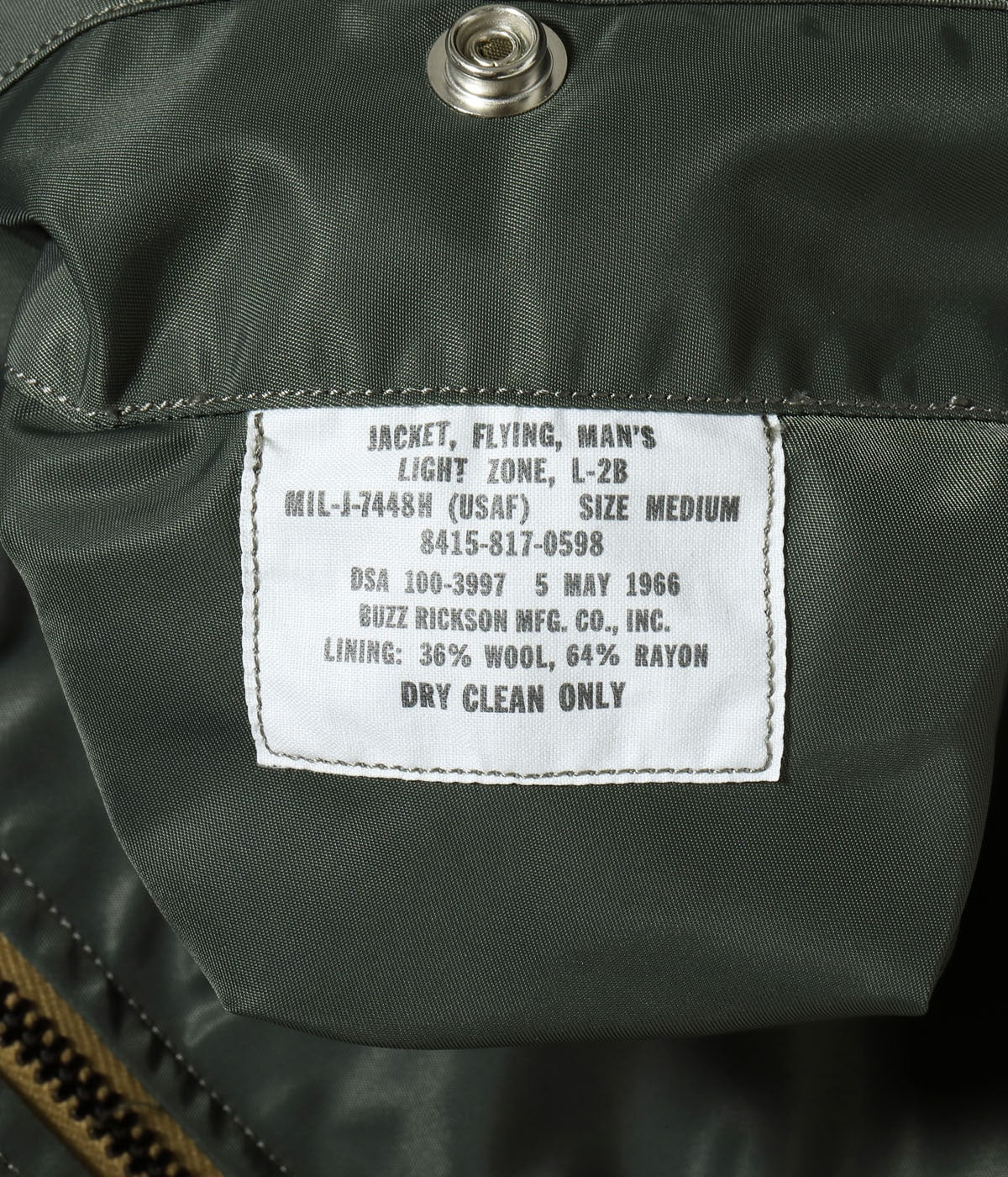 Type L-2B H-TYPE ���BUZZ RICKSON MFG. CO., INC.���