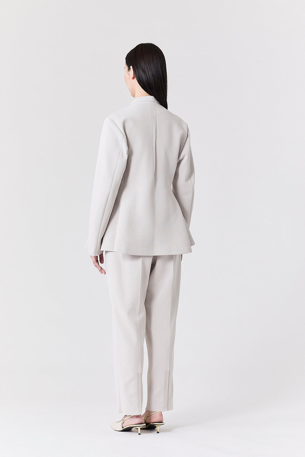 MILAN COLLARLESS FLARE JACKET