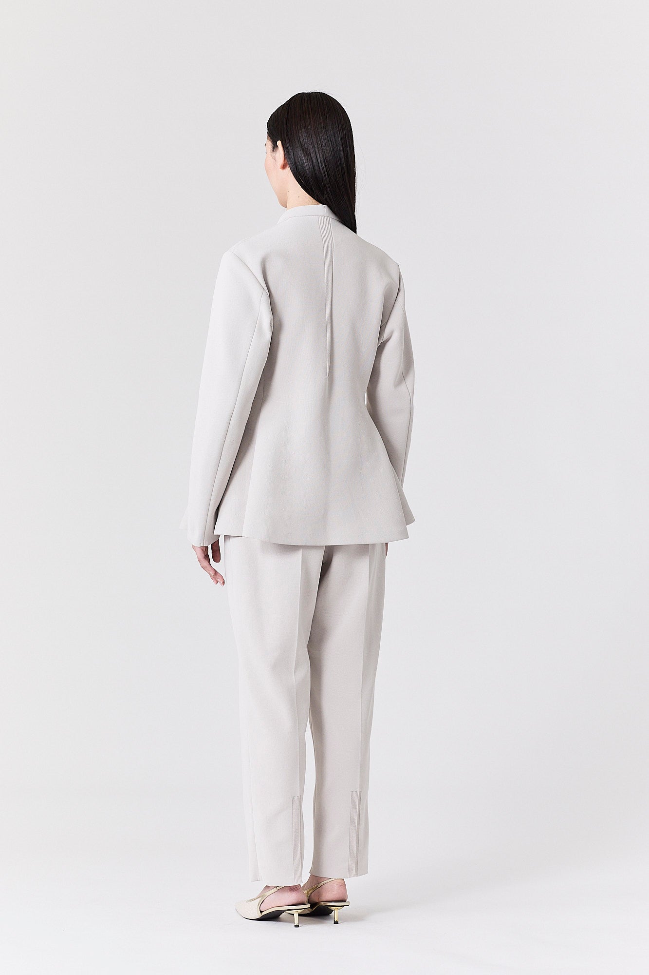 MILAN COLLARLESS FLARE JACKET