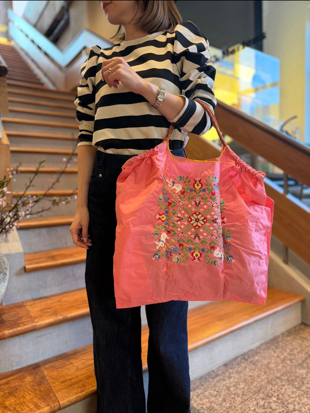 WITH FLOWER(Rabbit and Flowers)L#35L/PINK-301174