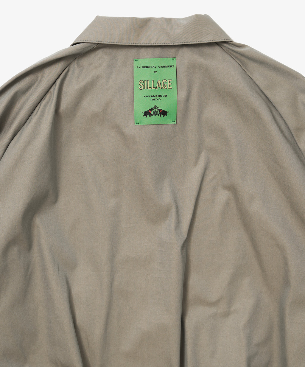 zip up blouson gabardine iridescent green