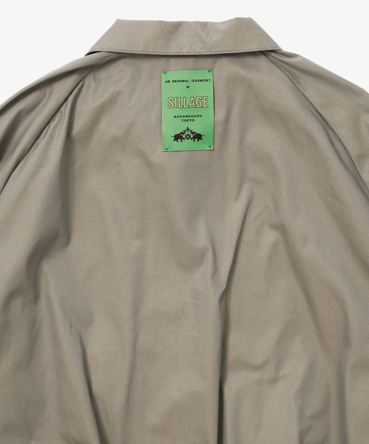 zip up blouson gabardine iridescent green